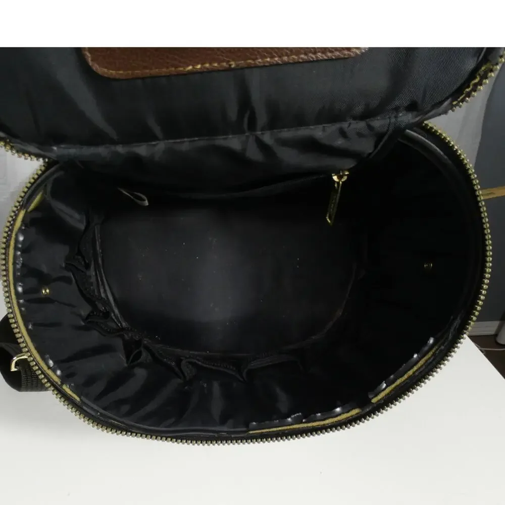 Vintage Pierre Cardin Makeup Train Case Zipper Closure Handle Strap Canvas